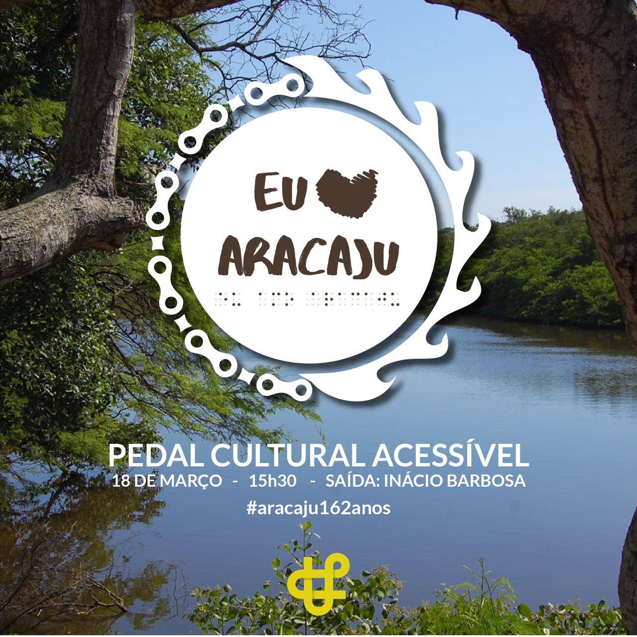 A imagem mostra um convite online, contendo informações sobre o evento Pedal Cultural Acessível