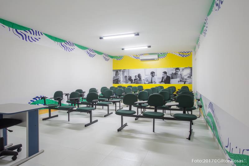 Sala onde serão ministrados os cursos
