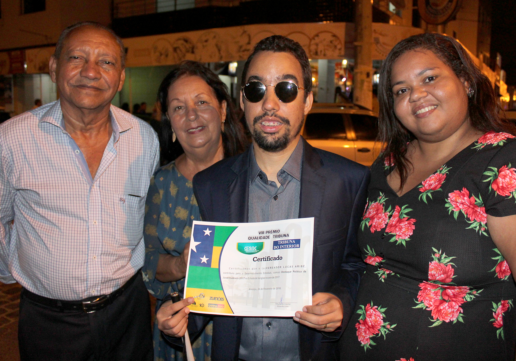 #PraCegoVer: vereador foi prestigiado pela familia