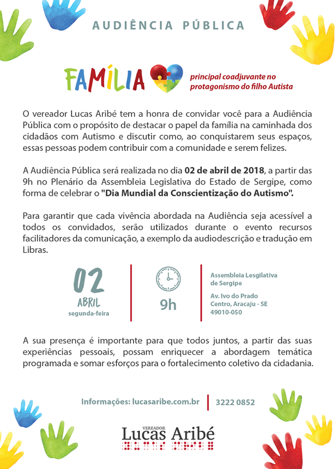 #PraCegoVer: A imagem mostra o convite da Audiência Pública