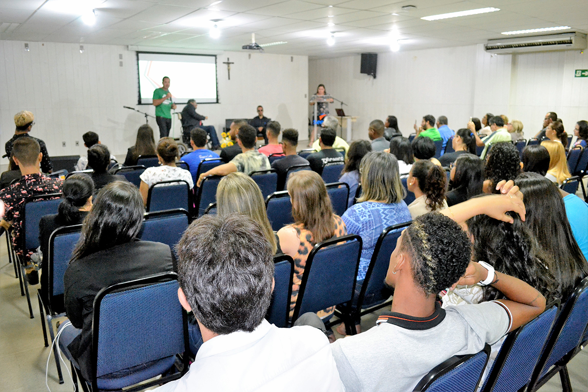 #PraCegoVer - Evento aconteceu no auditório do Senac