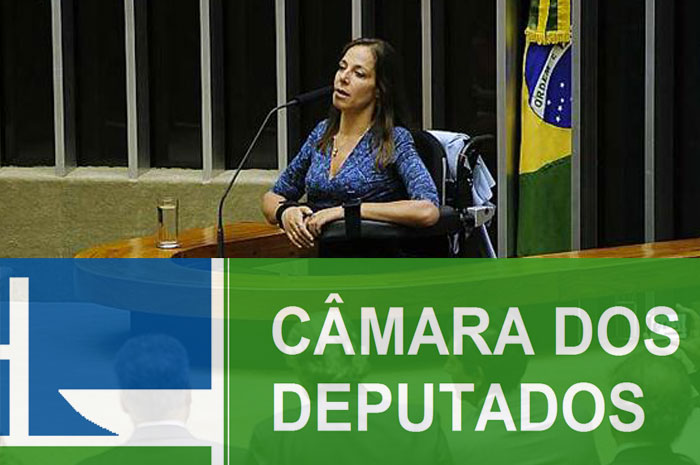 Deputada Mara Gabrilli em oratória na Câmara dos Deputados Federais